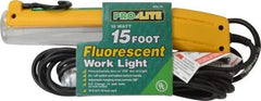 Value Collection - 125 Volt, 13 Watt, Electric, Fluorescent Portable Handheld Work Light - 15' Cord, 1 Head, 825 Lumens, 12" Long - All Tool & Supply