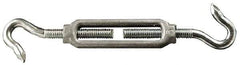 Made in USA - 174 Lb Load Limit, 3/8" Thread Diam, 2-7/8" Take Up, Malleable Iron Hook & Hook Turnbuckle - 3-7/8" Body Length, 1/4" Neck Length, 7-1/2" Closed Length - All Tool & Supply