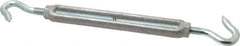 Made in USA - 174 Lb Load Limit, 3/8" Thread Diam, 2-7/8" Take Up, Aluminum Hook & Hook Turnbuckle - 6-7/8" Body Length, 1/4" Neck Length, 11-3/8" Closed Length - All Tool & Supply