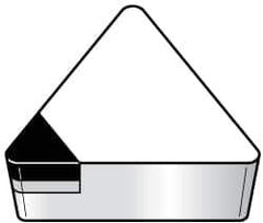 Kennametal - TPG322 T0220 Grade KY1615 Ceramic Turning Insert - Uncoated, 60° Triangle, 3/8" Inscr Circle, 1/8" Thick, 1/32" Corner Radius - All Tool & Supply