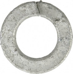 Value Collection - 7/16", 0.46" ID, 0.109" Thick Split Lock Washer - Grade 2 Spring Steel, Hot Dipped Galvanized Finish, 0.46" Min ID, 0.47" Max ID, 0.796" Max OD - All Tool & Supply