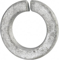 Value Collection - 7/8", 0.898" ID, 0.219" Thick Split Lock Washer - Grade 2 Spring Steel, Hot Dipped Galvanized Finish, 0.898" Min ID, 0.914" Max ID, 1.47" Max OD - All Tool & Supply