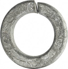 Value Collection - 1-1/8", 1.149" ID, 0.281" Thick Split Lock Washer - Grade 8 Spring Steel, Hot Dipped Galvanized Finish, 1.149" Min ID, 1.173" Max ID, 1.867" Max OD - All Tool & Supply