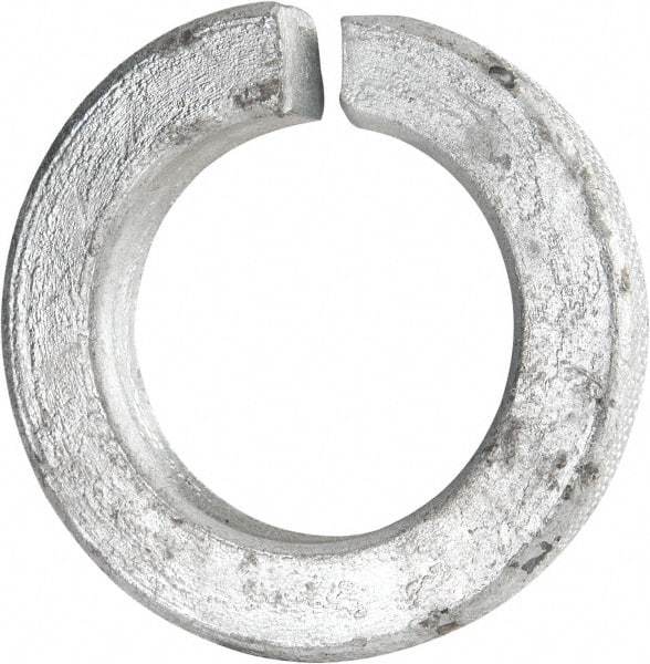 Value Collection - 1-1/4", 1.274" ID, 0.312" Thick Split Lock Washer - Grade 8 Spring Steel, Hot Dipped Galvanized Finish, 1.274" Min ID, 1.3" Max ID, 2.056" Max OD - All Tool & Supply