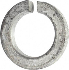 Value Collection - 1-1/2", 1.524" ID, 3/8" Thick Split Lock Washer - Grade 8 Spring Steel, Hot Dipped Galvanized Finish, 1.524" Min ID, 1.554" Max ID, 2.419" Max OD - All Tool & Supply