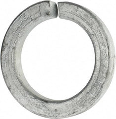 Value Collection - 2", 2.028" ID, 0.422" Thick Split Lock Washer - Grade 8 Spring Steel, Hot Dipped Galvanized Finish, 2.028" Min ID, 2.059" Max ID, 2.956" Max OD - All Tool & Supply