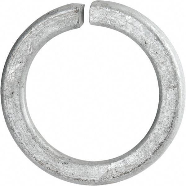 Value Collection - 2-1/2", 2.532" ID, 0.44" Thick Split Lock Washer - Grade 8 Spring Steel, Hot Dipped Galvanized Finish, 2.532" Min ID, 2.557" Max ID, 3.485" Max OD - All Tool & Supply