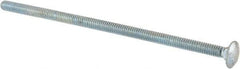 Value Collection - 1/4-20 UNC 6" Length Under Head, Standard Square Neck, Carriage Bolt - Grade 5 Steel, Zinc-Plated Finish - All Tool & Supply