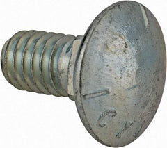 Value Collection - 5/16-18 UNC 5/8" Length Under Head, Standard Square Neck, Carriage Bolt - Grade 5 Steel, Zinc-Plated Finish - All Tool & Supply