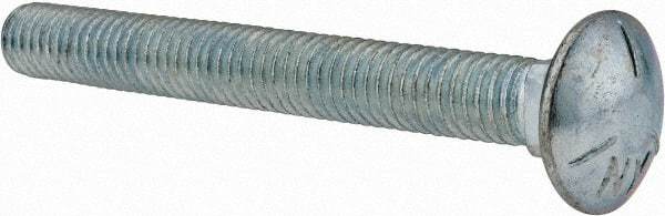 Value Collection - 3/8-16 UNC 3-1/4" Length Under Head, Standard Square Neck, Carriage Bolt - Grade 5 Steel, Zinc-Plated Finish - All Tool & Supply