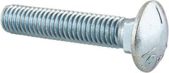 Value Collection - 7/16-14 UNC 2-1/4" Length Under Head, Standard Square Neck, Carriage Bolt - Grade 5 Steel, Zinc-Plated Finish - All Tool & Supply