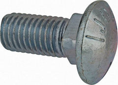 Value Collection - 5/8-11 UNC 1-1/2" Length Under Head, Standard Square Neck, Carriage Bolt - Grade 5 Steel, Zinc-Plated Finish - All Tool & Supply