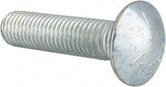 Value Collection - 5/8-11 UNC 2-3/4" Length Under Head, Standard Square Neck, Carriage Bolt - Grade 5 Steel, Zinc-Plated Finish - All Tool & Supply