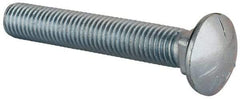 Value Collection - 5/8-11 UNC 4" Length Under Head, Standard Square Neck, Carriage Bolt - Grade 5 Steel, Zinc-Plated Finish - All Tool & Supply