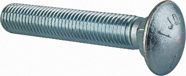 Value Collection - 3/4-10 UNC 4-1/2" Length Under Head, Standard Square Neck, Carriage Bolt - Grade 5 Steel, Zinc-Plated Finish - All Tool & Supply