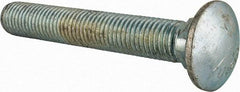 Value Collection - 3/4-10 UNC 5" Length Under Head, Standard Square Neck, Carriage Bolt - Grade 5 Steel, Zinc-Plated Finish - All Tool & Supply