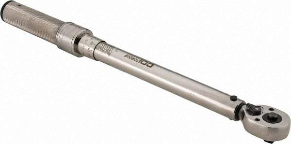 CDI - 3/8" Drive Micrometer Torque Wrench - 150 In/Lb to 1,000 In/Lb Torque, 16" OAL, 0.6 N/m Graduation, Pear Head - All Tool & Supply