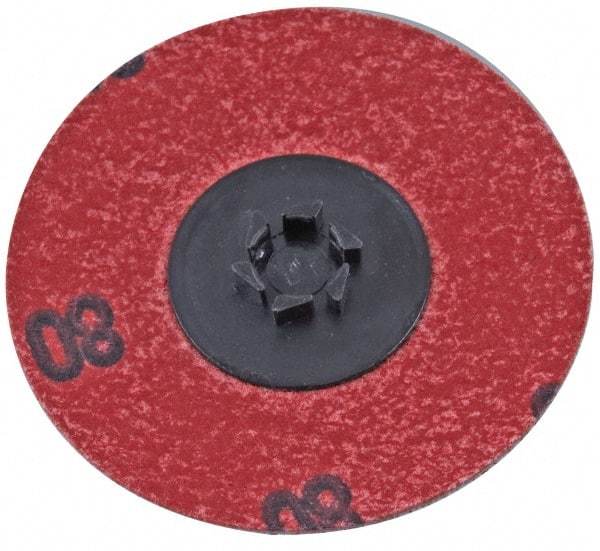 Standard Abrasives - 2" Disc Diam, 240 Grit, Aluminum Oxide Quick Change Disc - Type P Attaching System, Coated, Red, Very Fine Grade, 25,000 RPM - All Tool & Supply