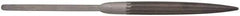 Grobet - 8-1/2" Needle Precision Swiss Pattern Half Round File - 15/32" Width Diam x 9/64" Thick, Handle - All Tool & Supply