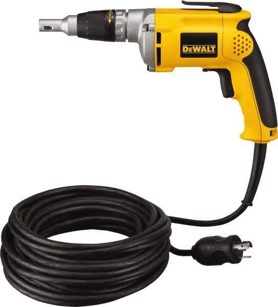 DeWALT - Pistol Grip Handle, 4,000 RPM, 81 In/Lb Torque, Electric Screwdriver - 1/4" Bit Holder, 6.3 Amps - All Tool & Supply