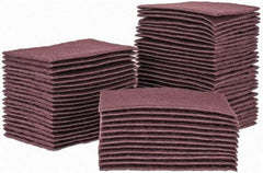 Brite Star - Very Fine Grade, Aluminum Oxide Hand Pad - Maroon, 6" Wide x 9" Long, Nonwoven - All Tool & Supply