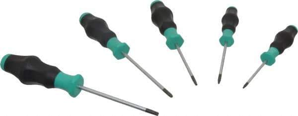 Wera - 5 Piece T8 to T25 Ergonomic Handle Torx Driver Set - T8, T10, T15, T20, T25 - All Tool & Supply