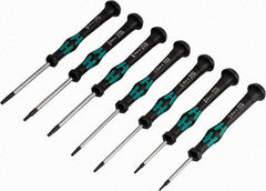 Wera - 7 Piece T5 to T15 Micro Handle Torx Driver Set - T5, T6, T7, T8, T9, T10, T15 - All Tool & Supply