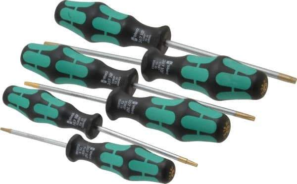 Wera - 6 Piece T8 to T30 Torx Driver Set - T8, T10, T15, T20, T25, T30 - All Tool & Supply