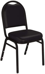 NPS - Vinyl Black Stacking Chair - Black Frame, 17 Inch Wide x 21 Inch Deep x 34 Inch High - All Tool & Supply