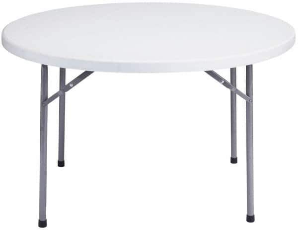 NPS - 29-1/2" High x 48" Diam, Round Folding Table - Speckled Gray - All Tool & Supply