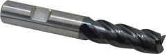 Guhring - 1/2", 4 Flute, Single End, Solid Carbide, 0.031" Corner Radius End Mill - 3-1/2" OAL, 35/38° Helix, Right Hand Flute, 1-1/4" LOC, Right Hand Cut - All Tool & Supply