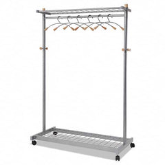 Alba - Coat Racks, Hooks & Shelving Type: Floor Rack Number of Hooks: 6 - All Tool & Supply