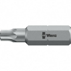 Wera - 1/4" Drive T20 Torx Screwdriver Bit - 1" OAL, Insert Bit - All Tool & Supply