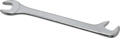 Facom - 7mm Stubby Extra Thin Open End Wrench - 3-9/64" OAL, Double End, Satin Finish, 15° & 75° Head Angle - All Tool & Supply