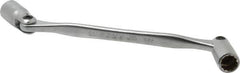 Facom - 10 x 11mm, 12 Point, Satin Chrome Coated, Double Flex-End Socket Wrench - 7-21/32" OAL, 18mm Head Thickness - All Tool & Supply