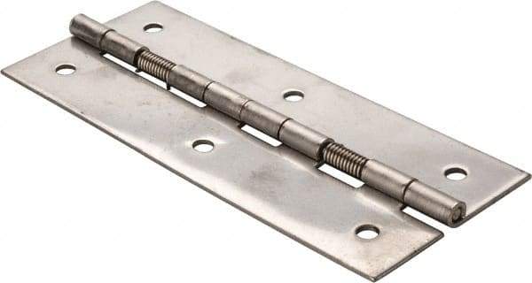 Value Collection - 5" Long x 2" Wide x 0.05" Thick, Closing Spring Hinge - Stainless Steel - All Tool & Supply