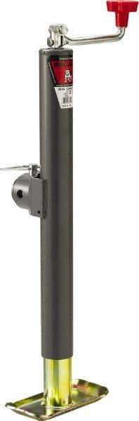 Bulldog - Round Swivel Topwind Jack - 5,000 Lb Load Capacity, 14.7 to 29.7" Service Height - All Tool & Supply