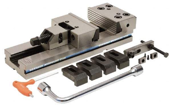 Gerardi - 7" Jaw Width, 58mm High x 655mm Long x 145mm Wide Vise - For Use with Art 1 Standard Series Precision Vises - All Tool & Supply