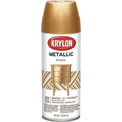 Krylon - Brass (Color), Gloss, Metallic Spray Paint - 12 oz Container - All Tool & Supply