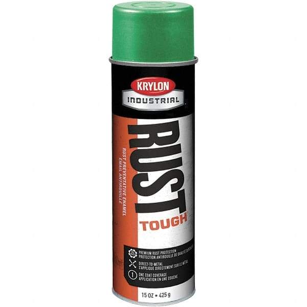 Krylon - Bright Green, 15 oz Net Fill, High Gloss, Enamel Spray Paint - 30 to 35 Sq Ft per Can, 20 oz Container - All Tool & Supply