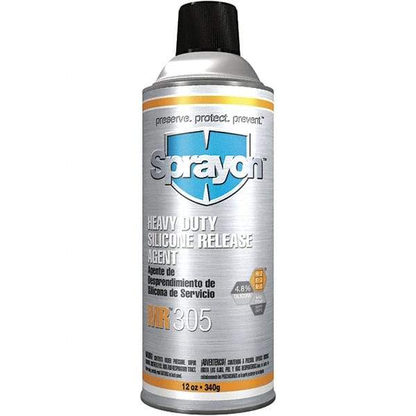 Sprayon - 16 Ounce Aerosol Can, Clear, Heavy-Duty Mold Release - Silicone Composition - All Tool & Supply