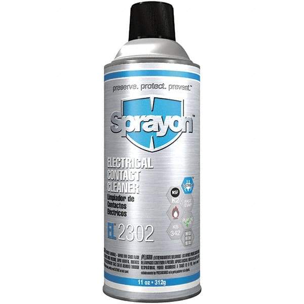 Sprayon - 11 Ounce Aerosol Contact Cleaner - -20°F Flash Point, Flammable, Plastic Safe - All Tool & Supply