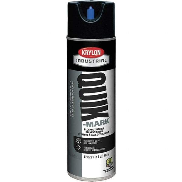 Krylon - 20 fl oz Black Marking Paint - 664' Coverage at 1" Wide, Solvent-Based Formula, 430 gL VOC - All Tool & Supply