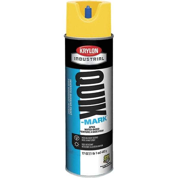 Krylon - 20 fl oz Yellow Marking Paint - 50 to 60 Sq Ft Coverage, Water-Based Formula - All Tool & Supply