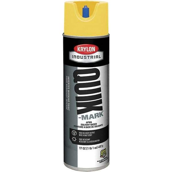 Krylon - 20 fl oz Yellow Marking Paint - 50 to 60 Sq Ft Coverage, Solvent-Based Formula - All Tool & Supply