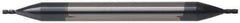 Hertel - 11/32", 3/4" LOC, 3/8" Shank Diam, 3-1/2" OAL, 4 Flute, Solid Carbide Square End Mill - Double End, TiN Finish, 30° Helix, Centercutting, Right Hand Cut - All Tool & Supply