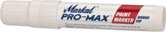 Markal - White Paint Marker - Broad Tip, Alcohol Base Ink - All Tool & Supply