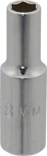 Proto - 3/8" Drive, Deep Hand Socket - 6 Points, 2-1/8" OAL, Chrome Finish - All Tool & Supply