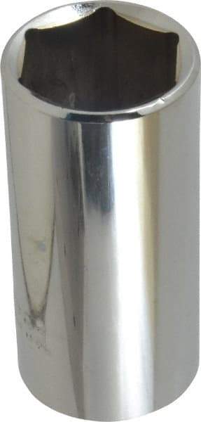 Proto - 1", 3/8" Drive, Deep Hand Socket - 6 Points, 2-3/4" OAL, Chrome Finish - All Tool & Supply