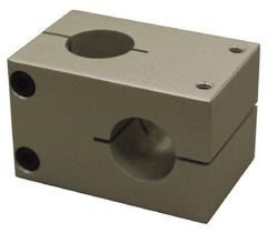 80/20 Inc. - 2 Inch Wide x 1 Inch High x 3-1/8 Inch Deep Stanchion Cross Clamp - 1.004 Inch Hole - All Tool & Supply